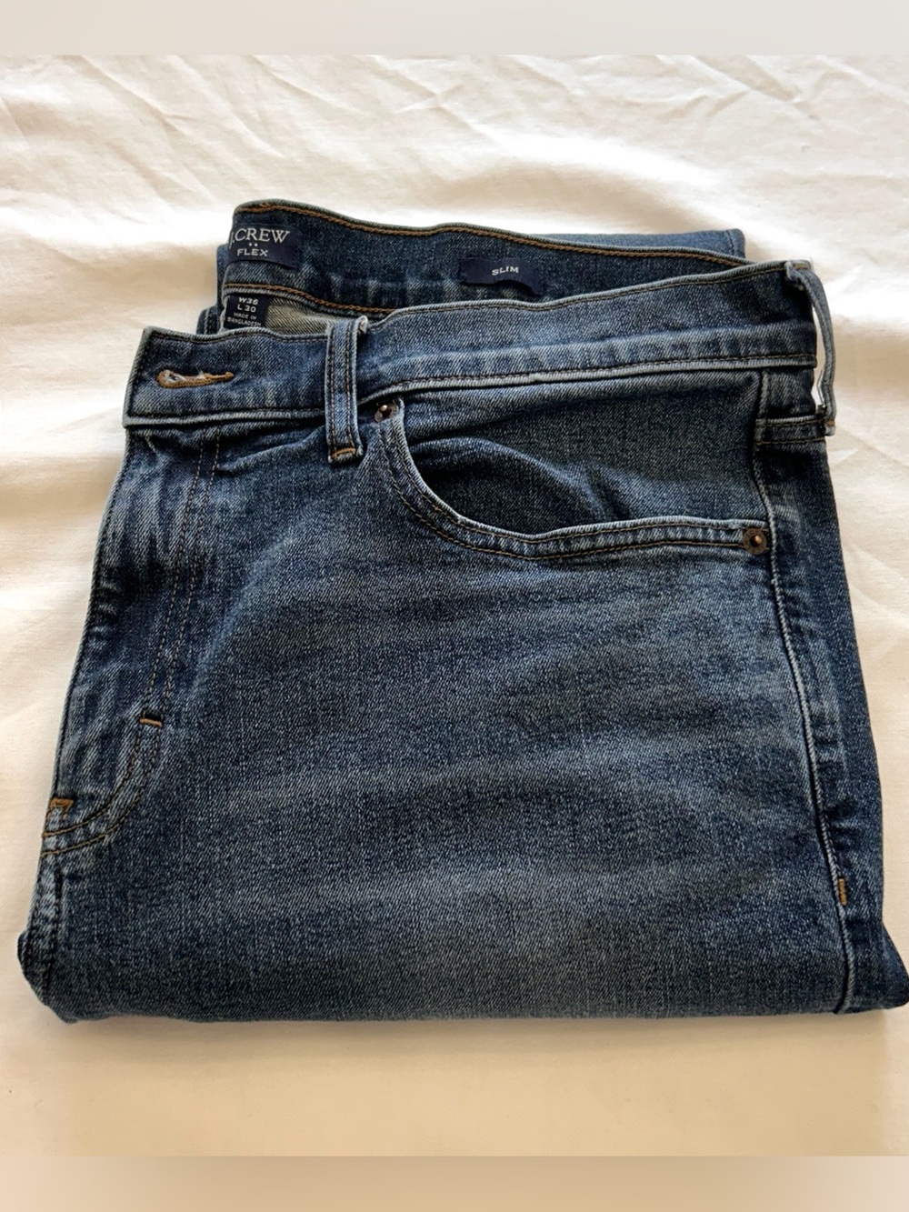 J.Crew Flex Slim Men’s Jeans 36x30 Medium Wash Blue Stretch Denim